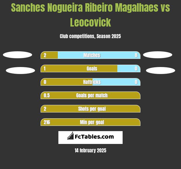 Sanches Nogueira Ribeiro Magalhaes vs Leocovick h2h player stats