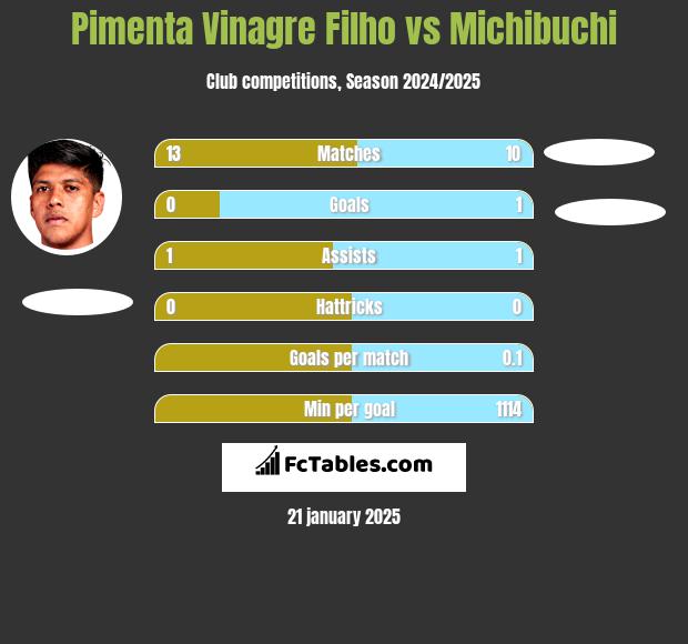 Pimenta Vinagre Filho vs Michibuchi h2h player stats