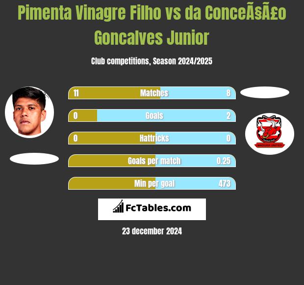 Pimenta Vinagre Filho vs da ConceÃ§Ã£o Goncalves Junior h2h player stats