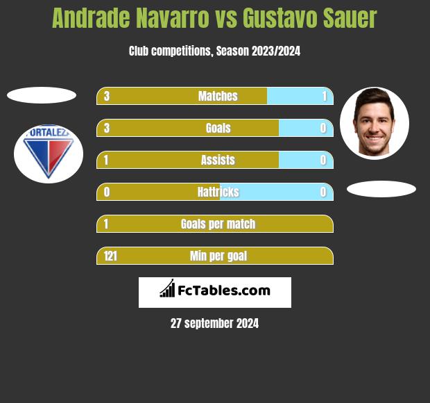 Andrade Navarro vs Gustavo Sauer h2h player stats