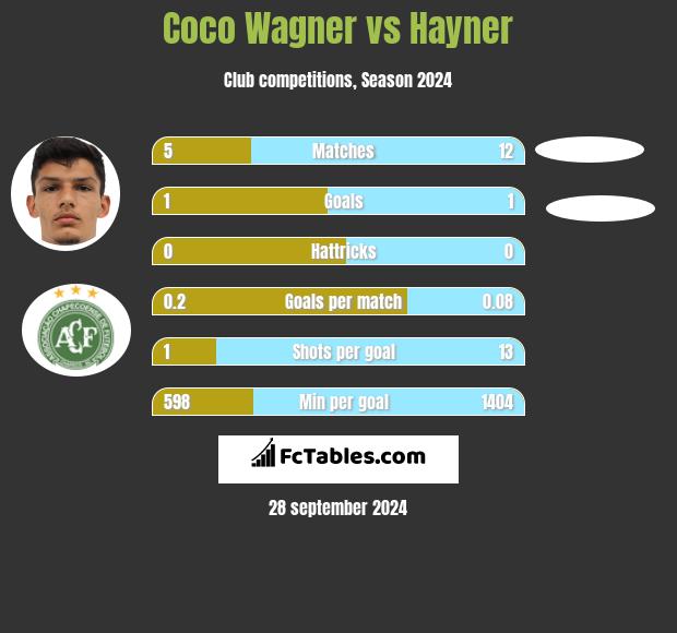 Coco Wagner vs Hayner h2h player stats