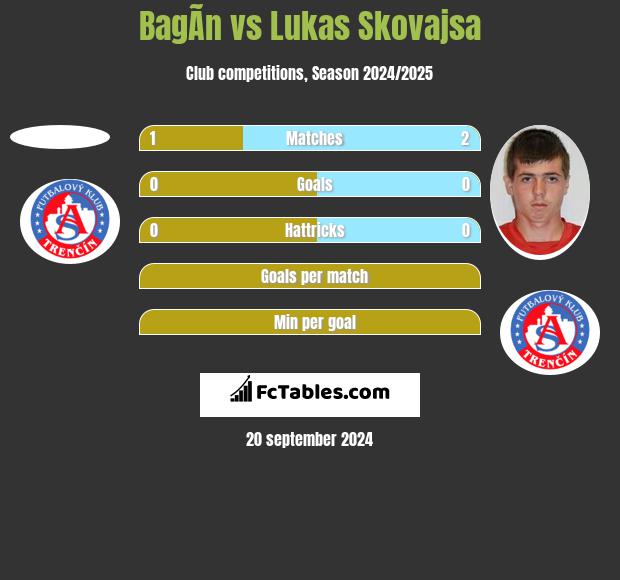 BagÃ­n vs Lukas Skovajsa h2h player stats