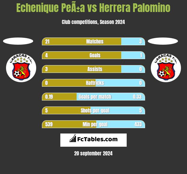 Echenique PeÃ±a vs Herrera Palomino h2h player stats