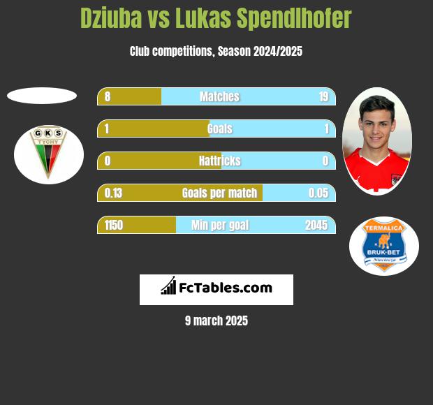 Dziuba vs Lukas Spendlhofer h2h player stats