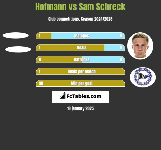 Hofmann vs Sam Schreck h2h player stats