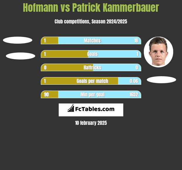 Hofmann vs Patrick Kammerbauer h2h player stats