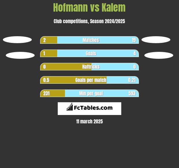 Hofmann vs Kalem h2h player stats