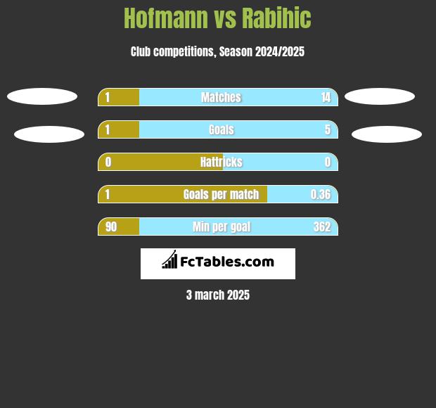 Hofmann vs Rabihic h2h player stats