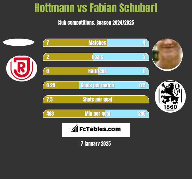 Hottmann vs Fabian Schubert h2h player stats