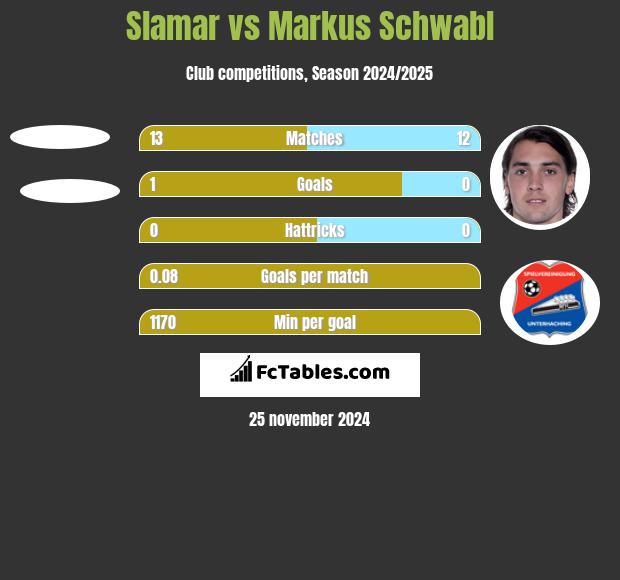 Slamar vs Markus Schwabl h2h player stats