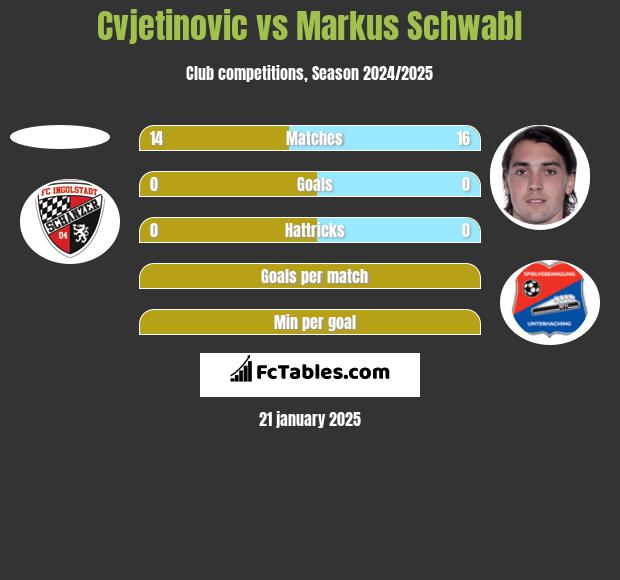 Cvjetinovic vs Markus Schwabl h2h player stats