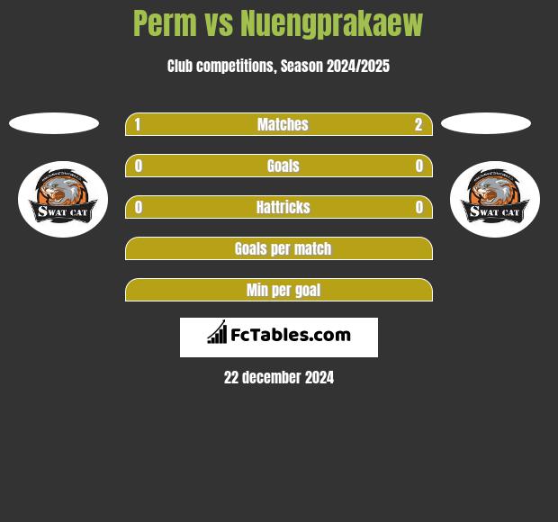 Perm vs Nuengprakaew h2h player stats