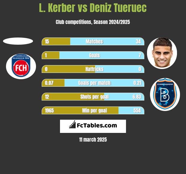 L. Kerber vs Deniz Tueruec h2h player stats