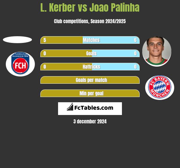 L. Kerber vs Joao Palinha h2h player stats