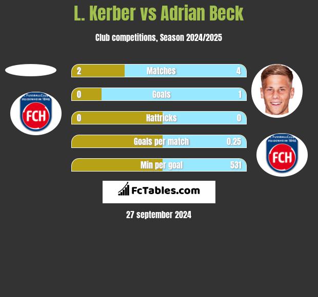 L. Kerber vs Adrian Beck h2h player stats