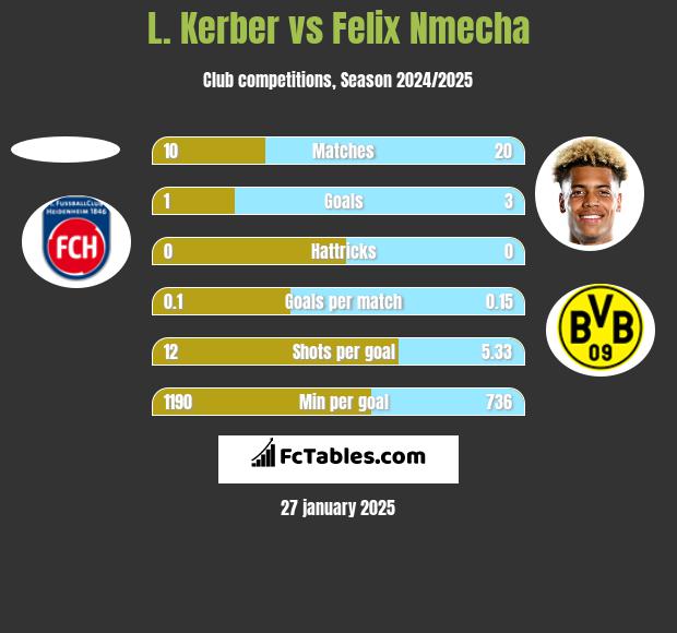 L. Kerber vs Felix Nmecha h2h player stats