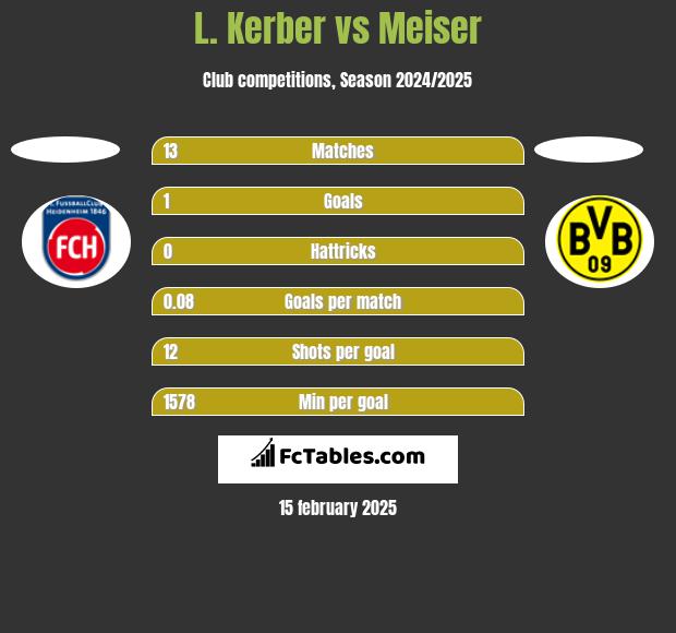 L. Kerber vs Meiser h2h player stats