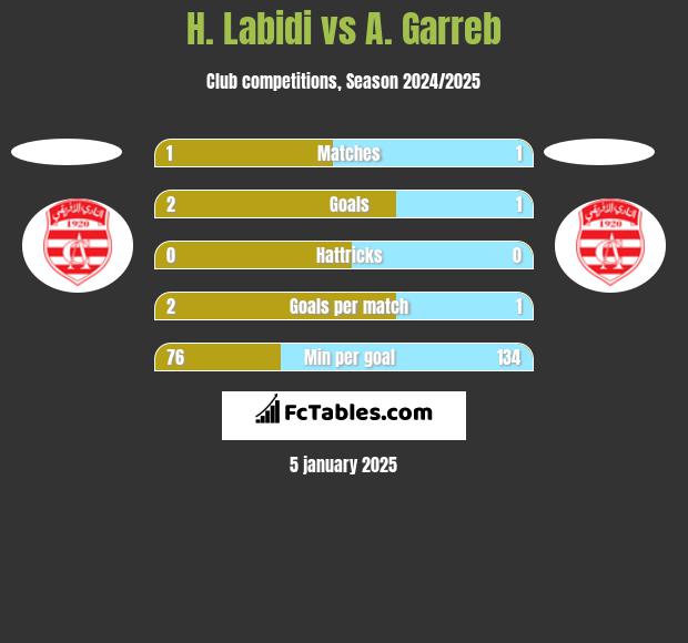 H. Labidi vs A. Garreb h2h player stats