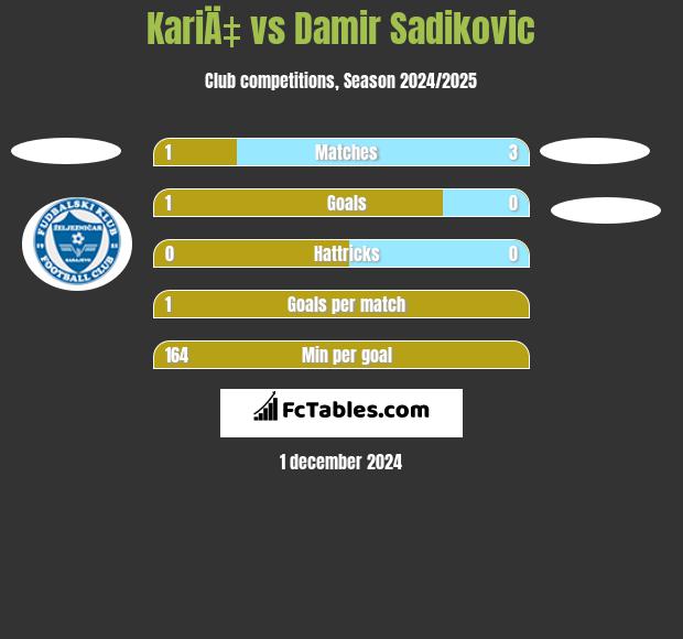 KariÄ‡ vs Damir Sadikovic h2h player stats