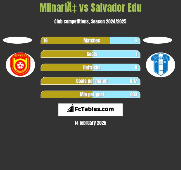 MlinariÄ‡ vs Salvador Edu h2h player stats