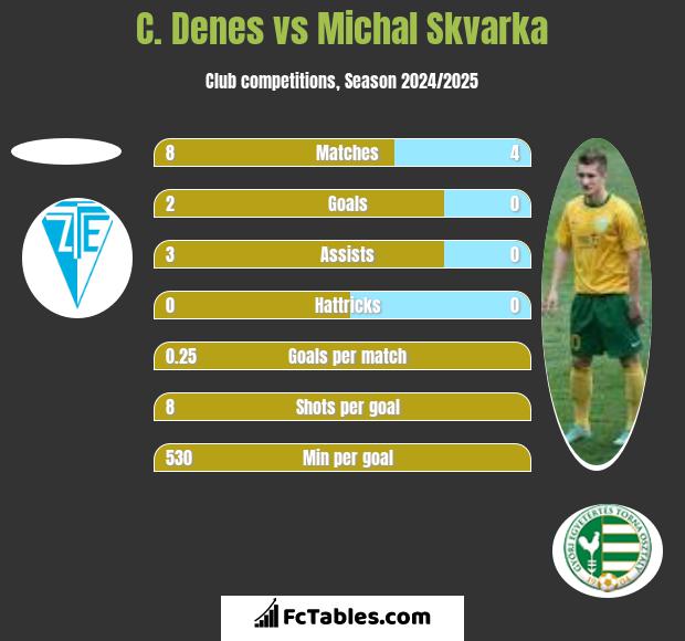 C. Denes vs Michal Skvarka h2h player stats