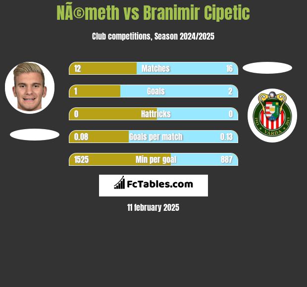 NÃ©meth vs Branimir Cipetic h2h player stats