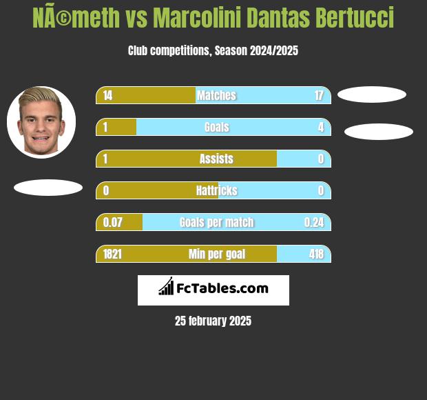 NÃ©meth vs Marcolini Dantas Bertucci h2h player stats