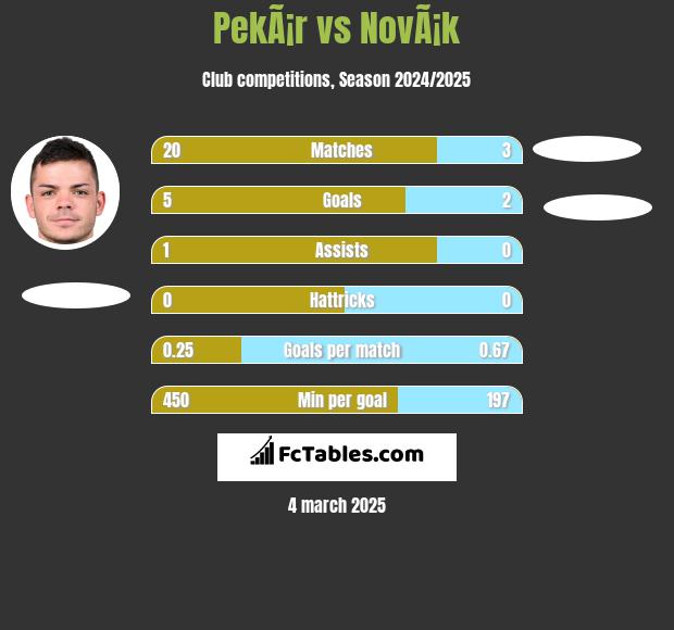 PekÃ¡r vs NovÃ¡k h2h player stats