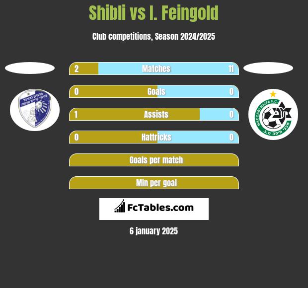 Shibli vs I. Feingold h2h player stats