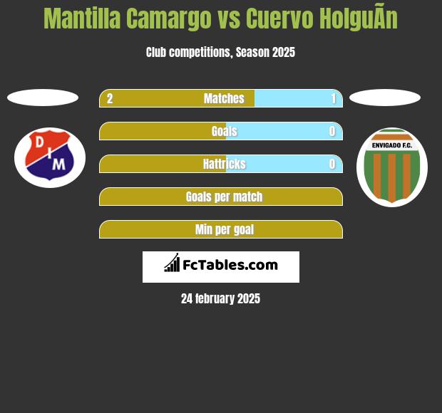 Mantilla Camargo vs Cuervo HolguÃ­n h2h player stats