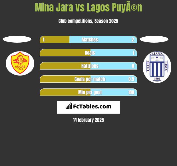 Mina Jara vs Lagos PuyÃ©n h2h player stats