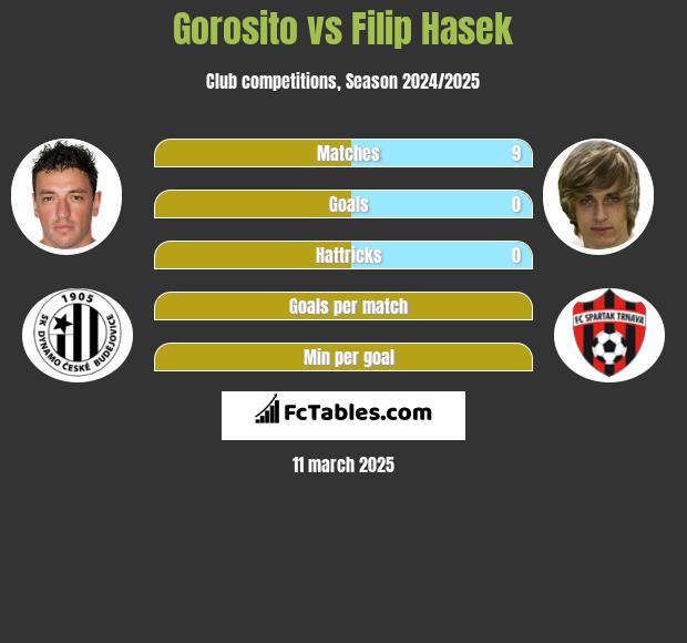 Gorosito vs Filip Hasek h2h player stats