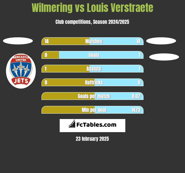 Wilmering vs Louis Verstraete h2h player stats