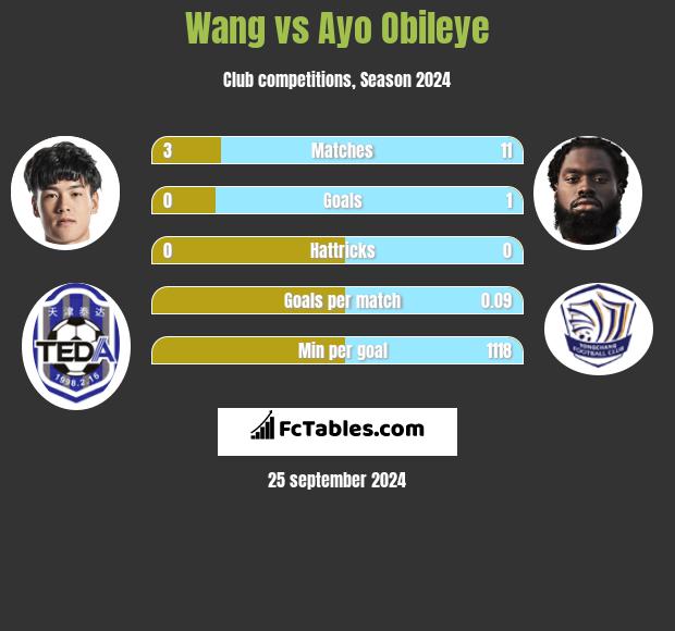 Wang vs Ayo Obileye h2h player stats