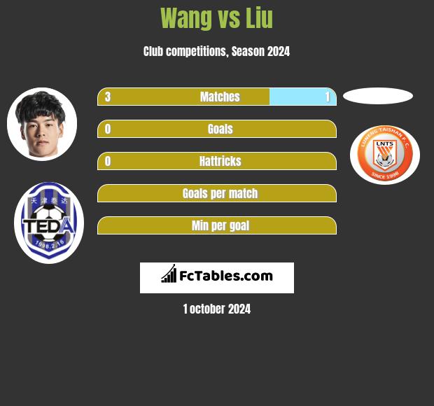 Wang vs Liu h2h player stats