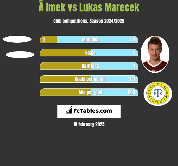 Å imek vs Lukas Marecek h2h player stats