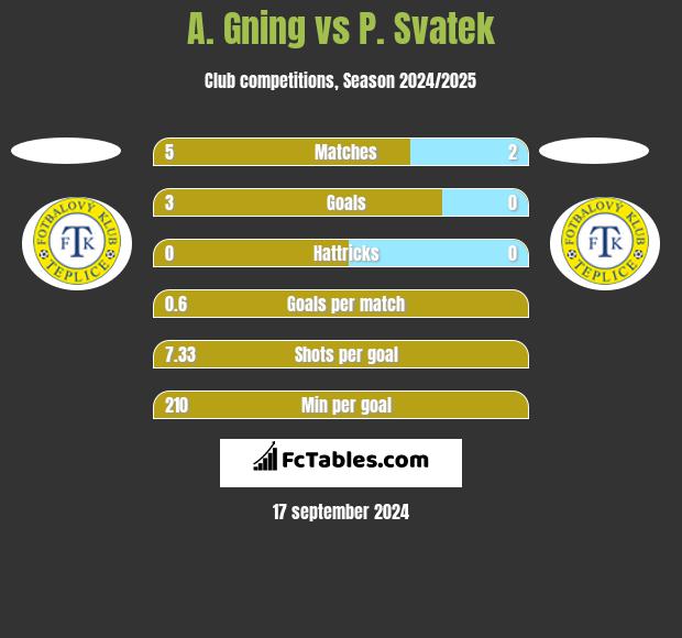 A. Gning vs P. Svatek h2h player stats