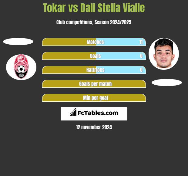 Tokar vs Dall Stella Vialle h2h player stats