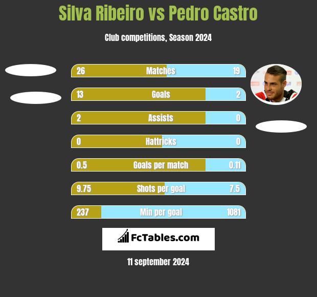 Silva Ribeiro vs Pedro Castro h2h player stats