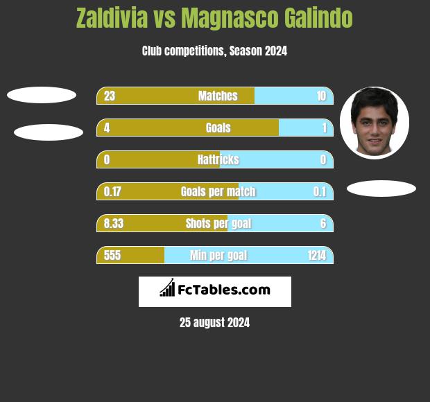 Zaldivia vs Magnasco Galindo h2h player stats