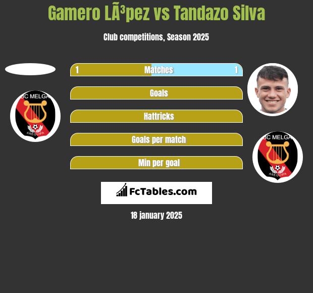 Gamero LÃ³pez vs Tandazo Silva h2h player stats