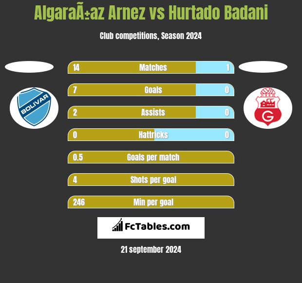 AlgaraÃ±az Arnez vs Hurtado Badani h2h player stats