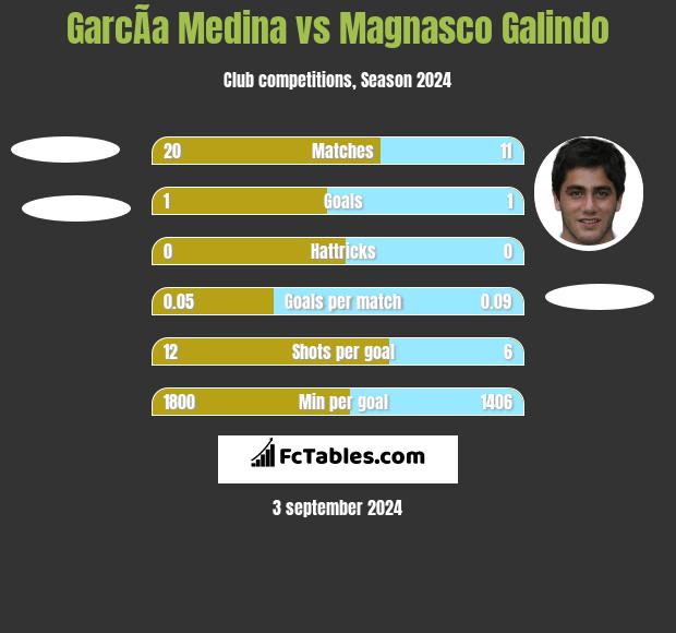 GarcÃ­a Medina vs Magnasco Galindo h2h player stats