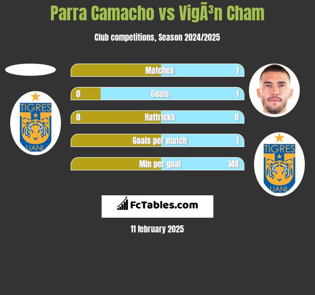 Parra Camacho vs VigÃ³n Cham h2h player stats