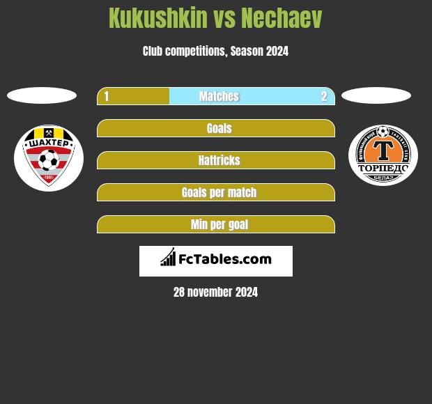 Kukushkin vs Nechaev h2h player stats