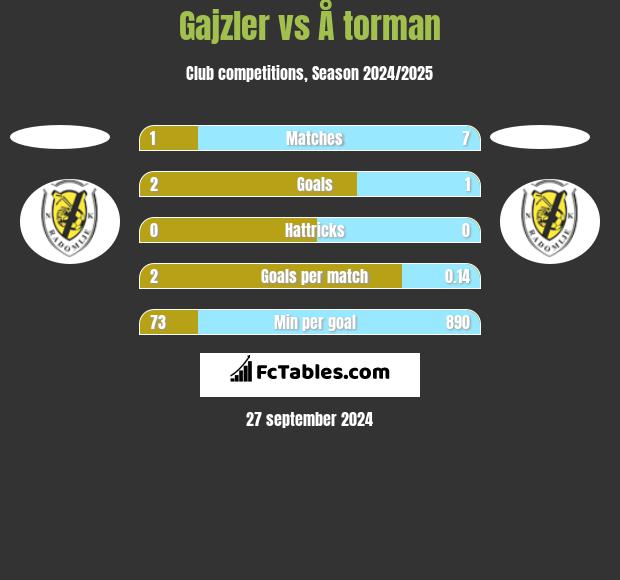 Gajzler vs Å torman h2h player stats