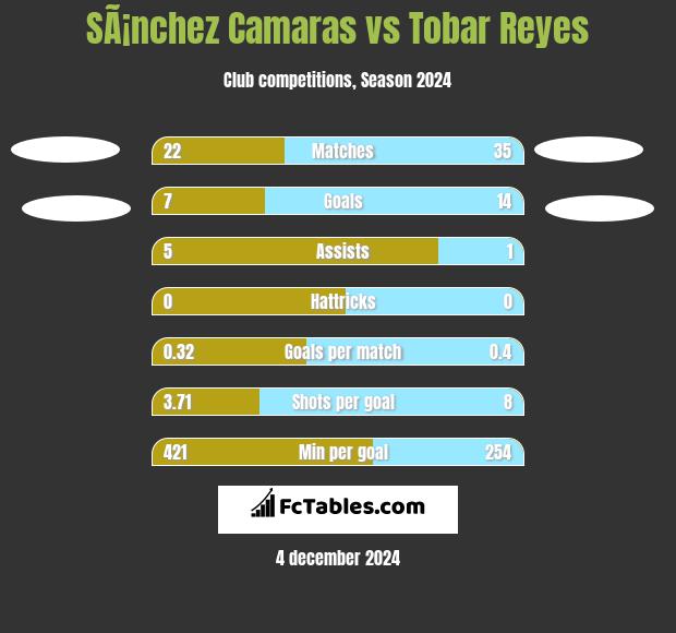 SÃ¡nchez Camaras vs Tobar Reyes h2h player stats