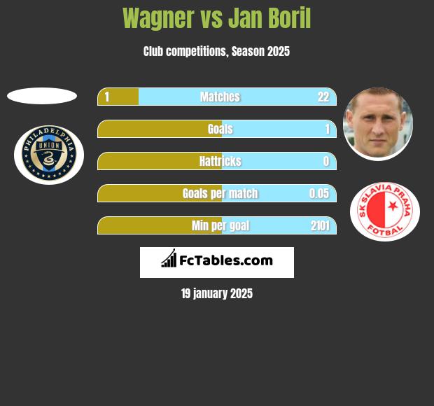 Wagner vs Jan Boril h2h player stats