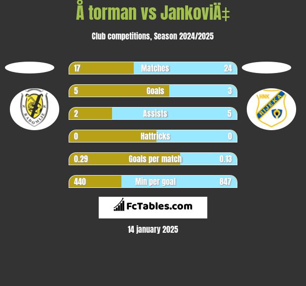 Å torman vs JankoviÄ‡ h2h player stats