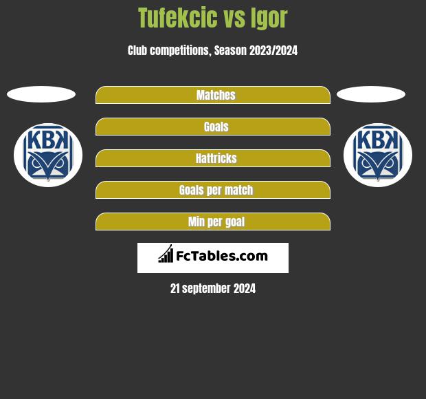 Tufekcic vs Igor h2h player stats